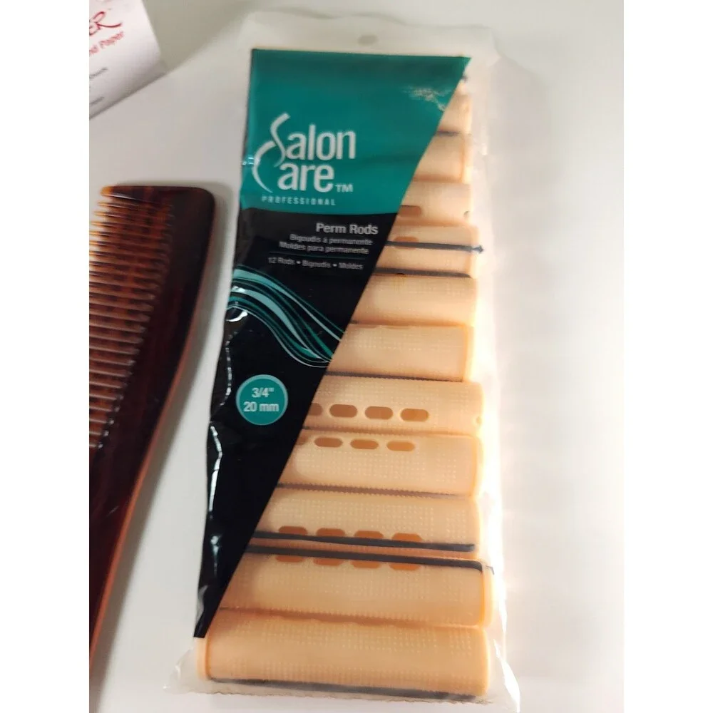 Vintage Salon Perm Hair Care Supply Lot Fuji Paper Dispenser Rods Combs Avon